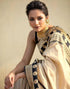 Vasthrlay Jacquard Kanjivaram Unstitched Cream Saree