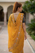 Vasthrlay Yellow Unstitched Saree
