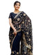 Vasthrlay Georgette Embroidery Unstitched Dark Green Saree
