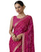 Vasthrlay Georgette Bandhani Unstitched Purple Saree