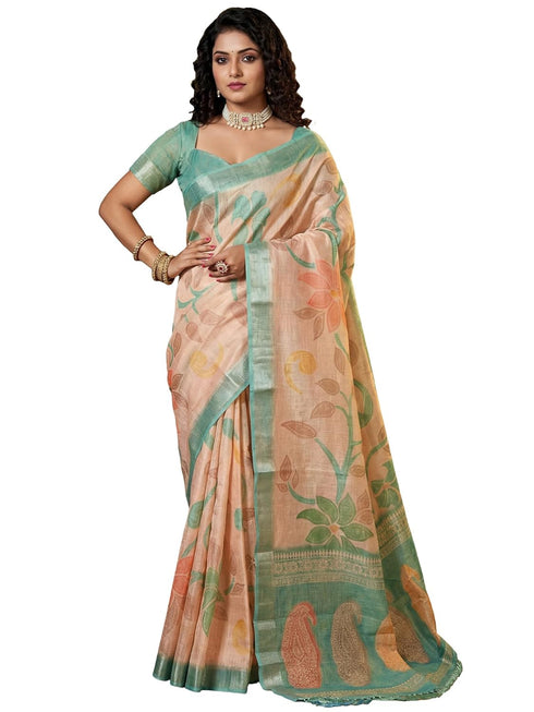 Vasthrlay Printed Handloom Unstitched Traditional Ethnic Wear