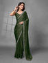 Vasthrlay Georgette Siroski Unstitched Black Ethnic Wear