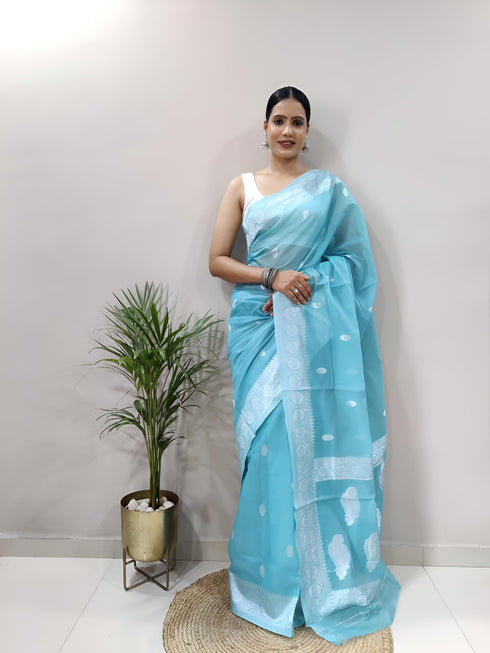 Vasthrlay Cotton Unstitched Saree