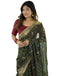Vasthrlay Georgette Embroidery Red2 Saree With Unstitched Blouse Piece