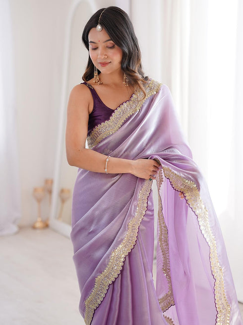 Vasthrlay Lavender Embroidery Unstitched Kr Ethnic Wear