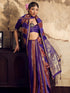 Vasthrlay Vasthrlaywomensbluesatinethnicmotifprinttasselsandlatkanssareewithunstitchedblousepiece Sareeforwoman Designersareeforwomen Rj Ethnic Wear
