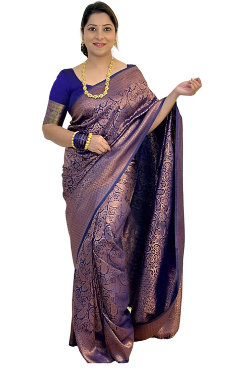 Vasthrlay Banarasi Unstitched Saree