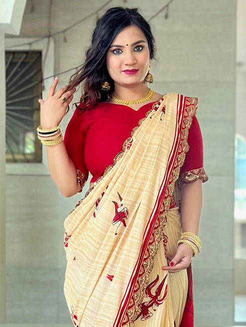 Vasthrlay Printed Unstitched Smc Ethnic Wear
