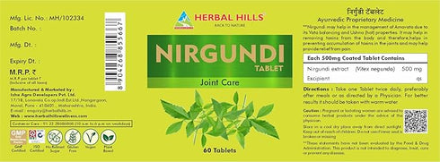 Herbal Hills Nirgundi Joint Care Tablets