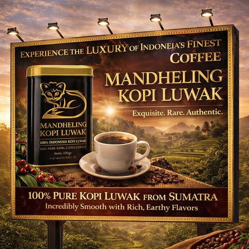 Worcas Mandheling Wild Kopi Luwak Indonesian Coffee Tin 100g