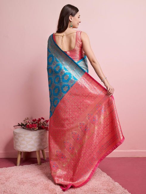Vasthrlay Banarasi Traditional Unstitched Saree