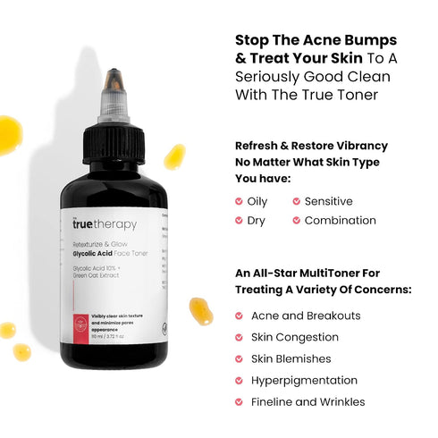 The True Therapy Retexturize 10% Glycolic Acid Toner