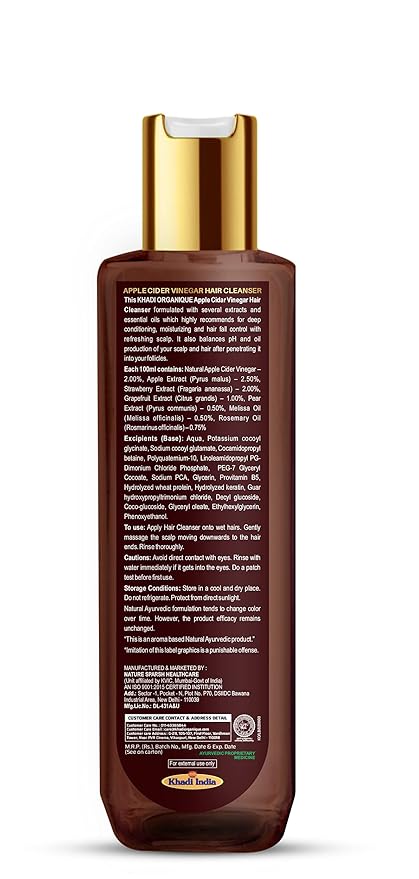 Khadi Organique Apple Cider Vinegar Hair Cleanser