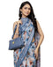 Vasthrlay Womens Cotton Unstitched Teal Saree