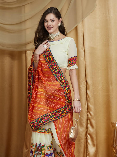Vasthrlay Festival Embroidred Saree