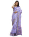 Vasthrlay Womens Striped Unstitched Dusty Pink Saree