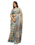 Vasthrlay Womens Cotton Unstitched Teal Saree