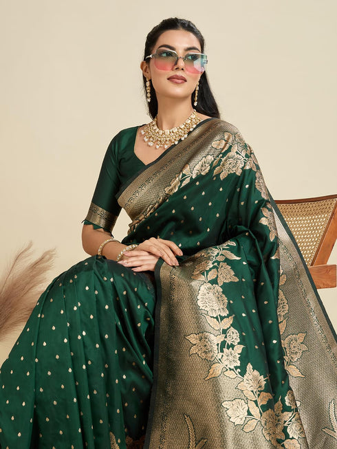 Vasthrlay Kanjivaram Wedding Banarasi Weaving Wine Pink