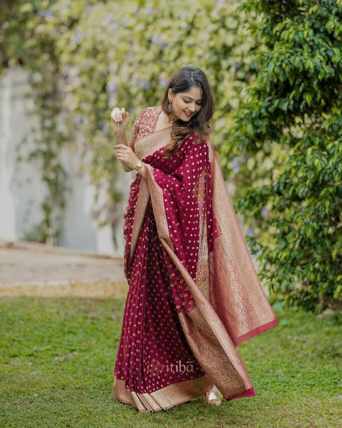Vasthrlay Banarasi Traditional Unstitched Saree