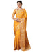 Vasthrlay Banarasi Kanjivaram Unstitched Orange Saree