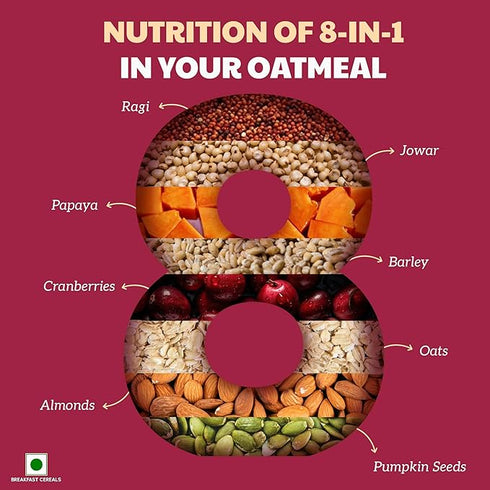 ITC Right Shift Millet Oatmeal |Rolled Oats, Dry Fruits, Seeds | High Protein Oats