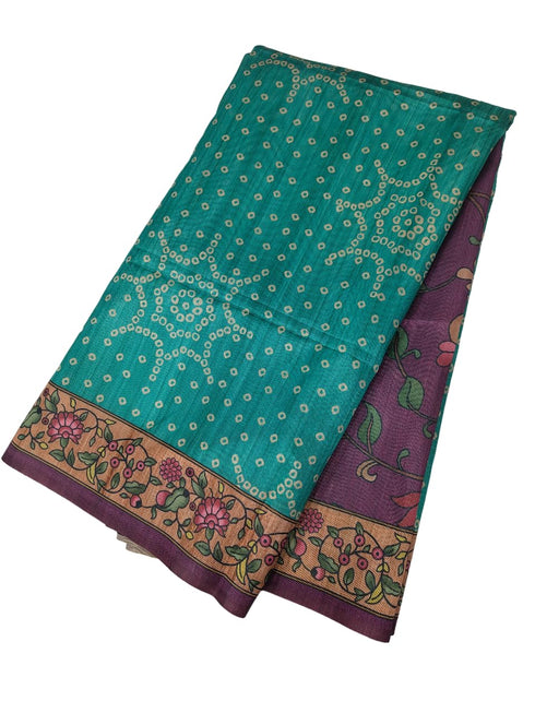 Vasthrlay Tussar Bandhani Kalmkari