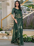 Vasthrlay Georgette Printed Unstitched Green Saree