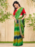Vasthrlay Shimmer Georgette Lime Saree