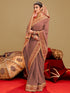 Vasthrlay Vichitra Embroidery Unstitched Red Saree