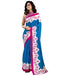 Vasthrlay Womens Printed Unstitched White Saree