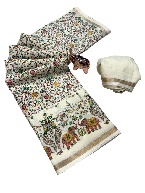 Vasthrlay Kalamkari Digital Piece Navy