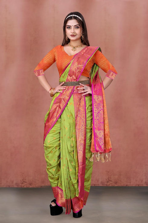 Vasthrlay Paishvai Maharashtrian Contrast Traditional