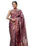 Vasthrlay Banarasi Weaving Unstitched Teal Saree
