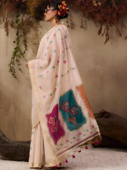 Vasthrlay Handloom Unstitched Saree
