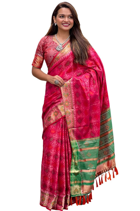 Vasthrlay Kanjivaram Patola Unstitched Ethnic Wear