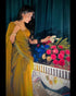 Vasthrlay Boarder Unstitched Chhaavai Mustard Free Ethnic Wear