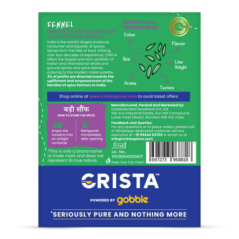 CRISTA Fennel Seeds