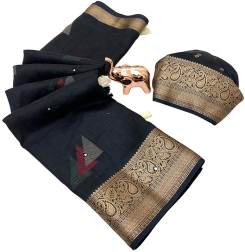 Vasthrlay Bandhani Unstitched Piece Saree