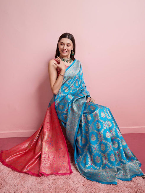 Vasthrlay Banarasi Traditional Unstitched Saree