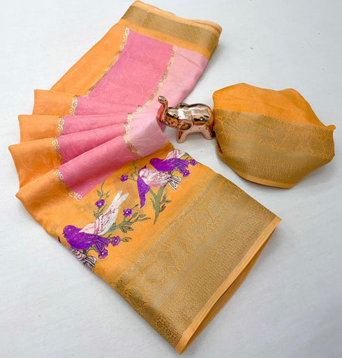 Vasthrlay Tussar Bandhani