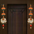 Mandir Door Decorations Hanging | Orange Lotus with Cow Calf Latkan