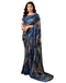 Vasthrlay Georgette Sequence Unstitched Black Saree