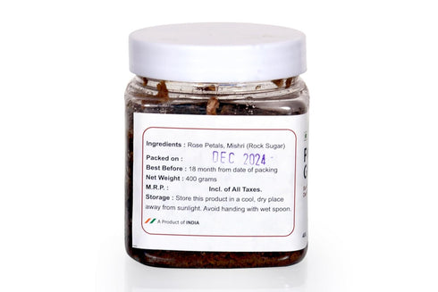 NatureVit Gulkand Jar 100% Natural Rose Petal Jam with Dhaga Mishri