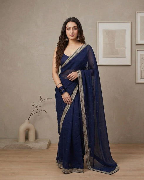 Vasthrlay Georgette Embroidery Saree