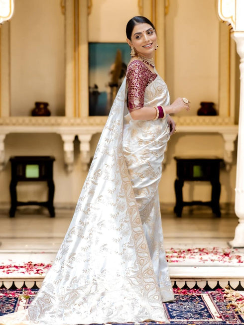 Vasthrlay Kanjivaram Unstitched Saree