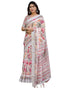 Vasthrlay Handwoven Printed Tasselled Saree