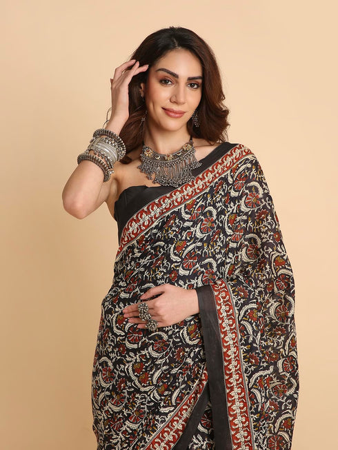 Vasthrlay Lightweight Breathable Traditional Printed Saree