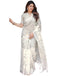 Vasthrlay Womens Printed Unstitched Light Green Saree