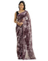 Vasthrlay Georgette Printed Unstitched Dusty Pink Saree