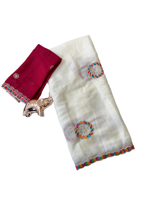 Vasthrlay Georgette Embroidery Unstitch